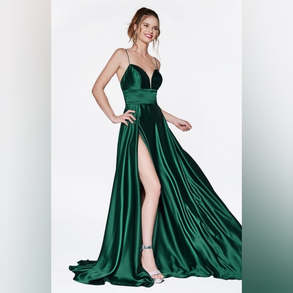 Prom dresses bridesmaids formal party satin - Picture 2 of 15